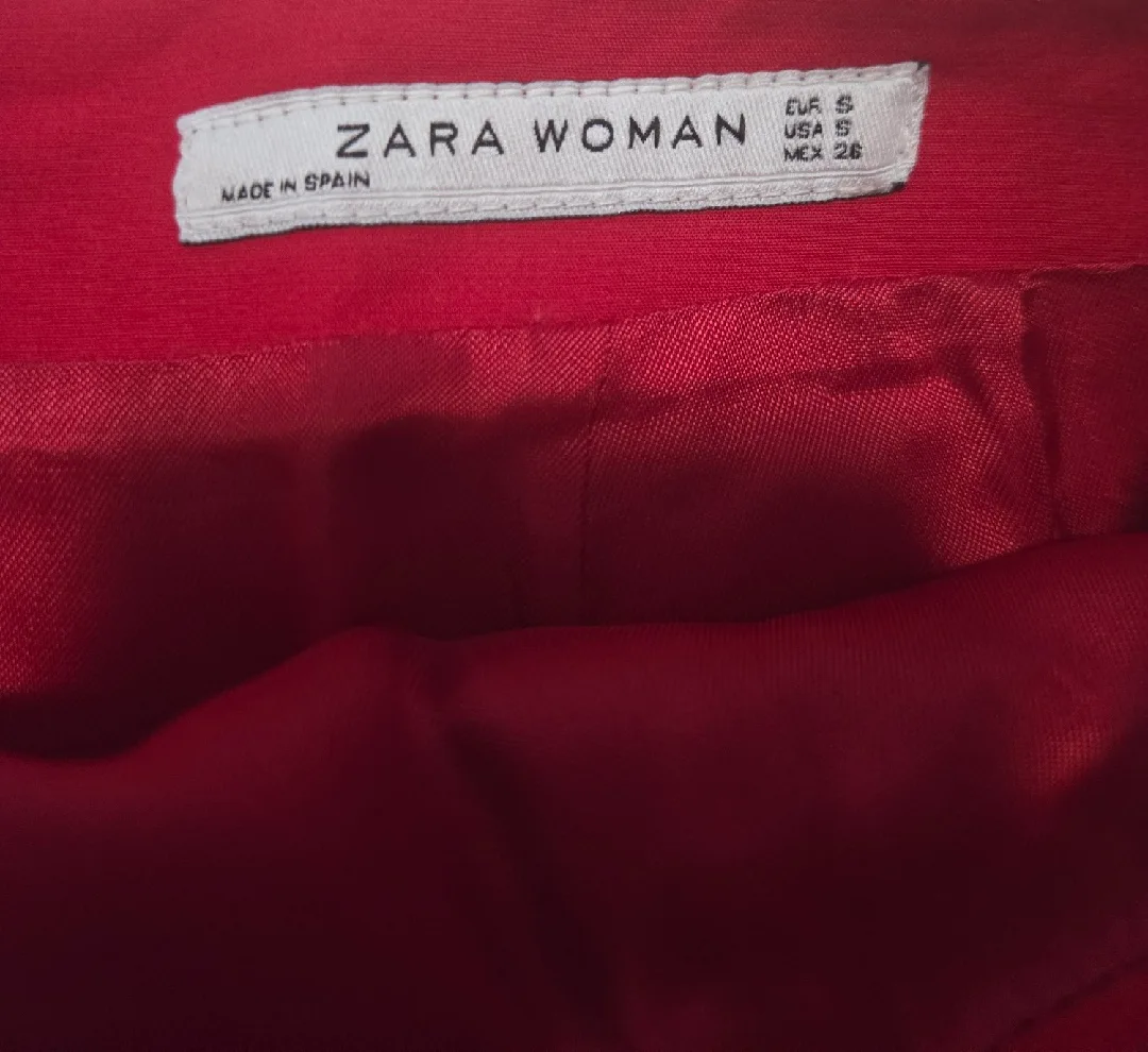 BNWT Zara Red Skirt - Size S New with Tags! image indicator(2)