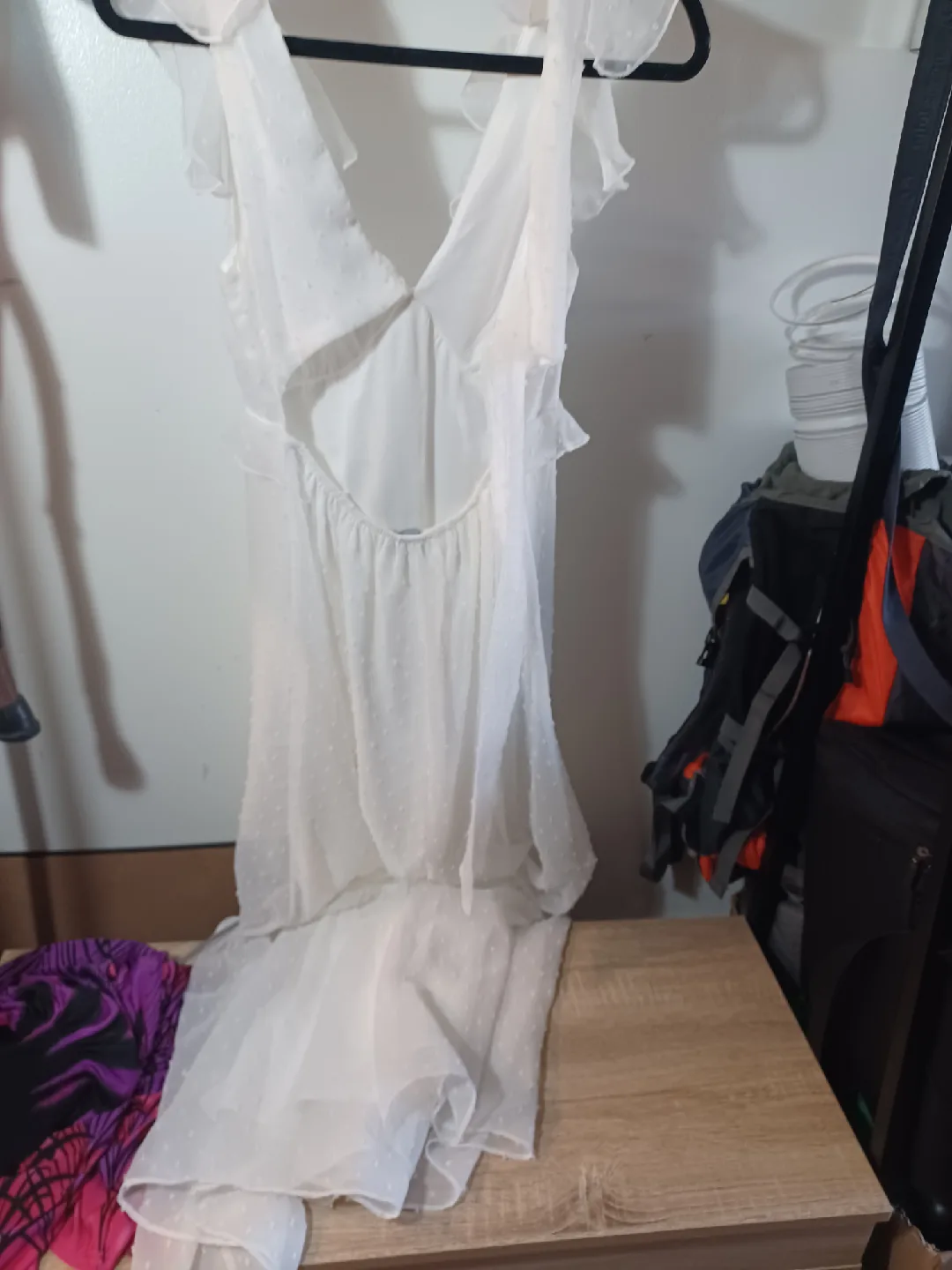 White Ruffle Dress image indicator(3)