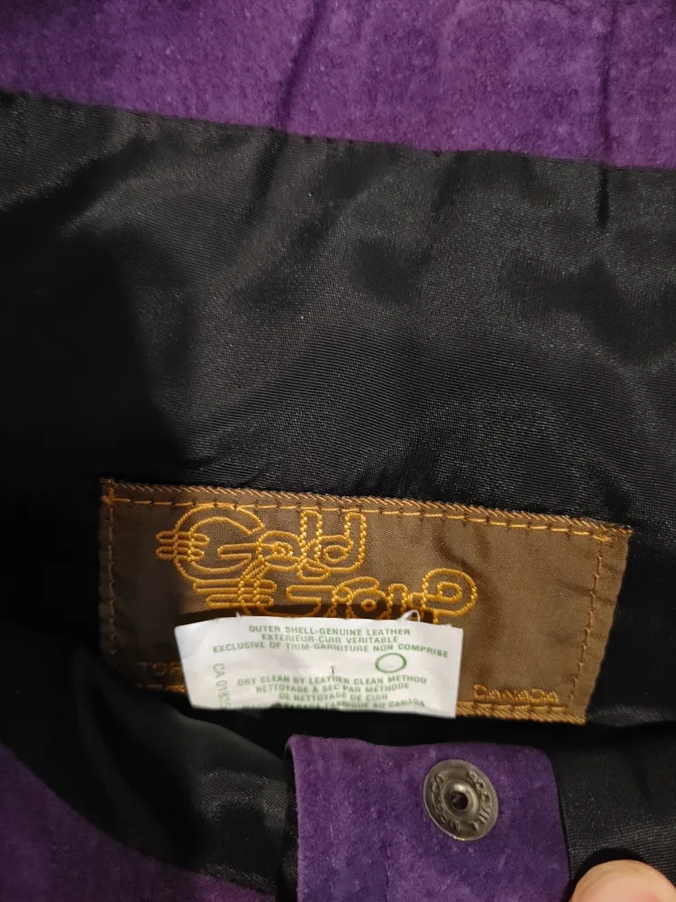 🧡VINTAGE GENUINE LEATHER SUEDE PURPLE SKIRT WOMEN'S SIZE 11 MINT image indicator(3)