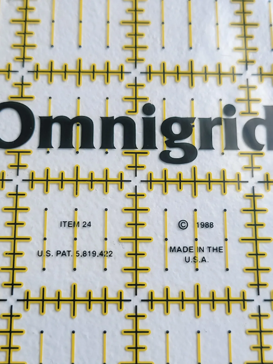 vintage Omnigrid 6" x 24" Quilting Ruler. sewing. crafting image indicator(2)