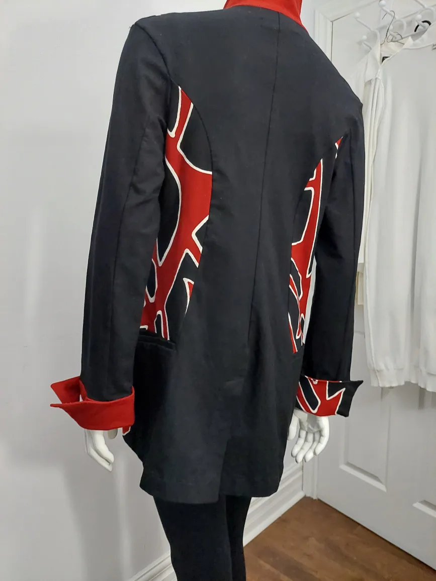 Naomi Design Jacket - Black & Red - Size XL image indicator(9)