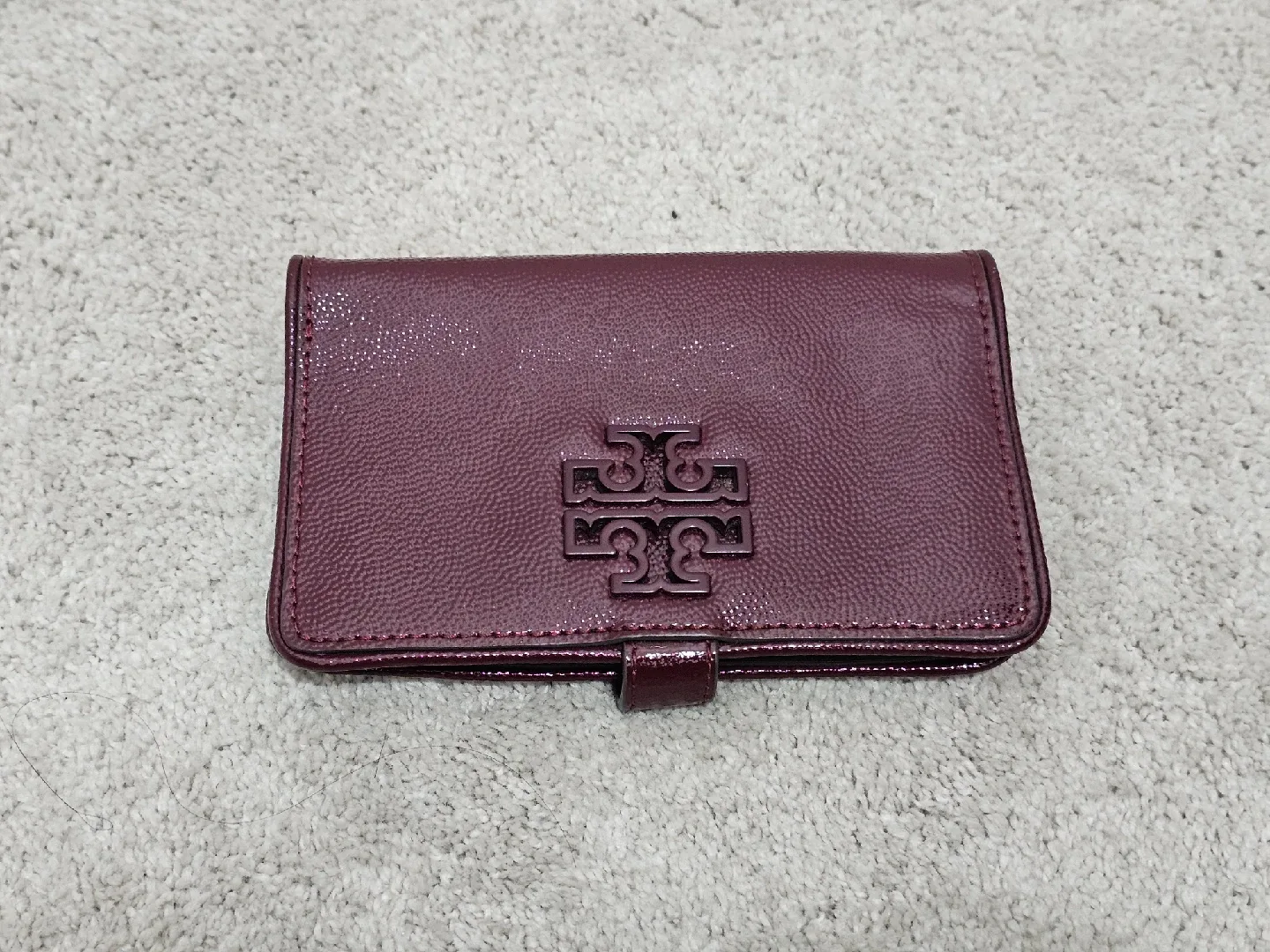 Authentic Tory Burch Wallet - Burgundy thumbnail