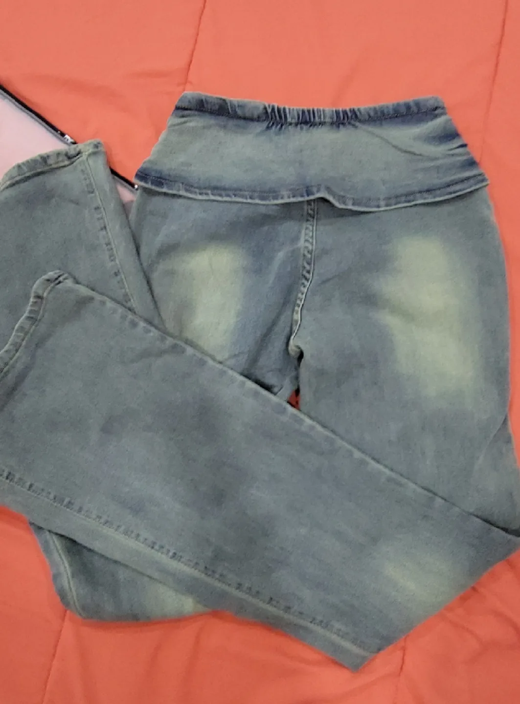 SHEIN Light Blue Flare Jeans image indicator(3)