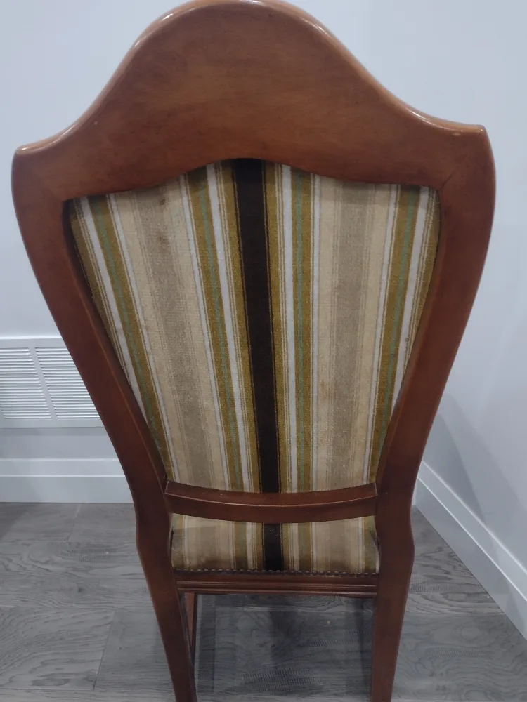 Set of 6 Vintage Striped Dining Chairs image indicator(2)