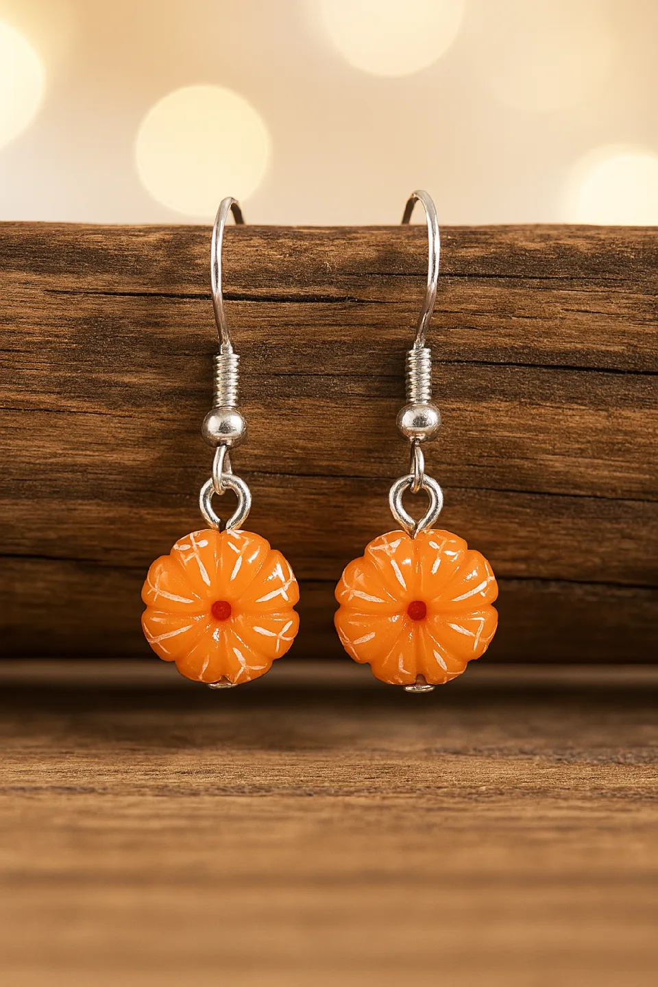 Orange Pumpkin Earrings