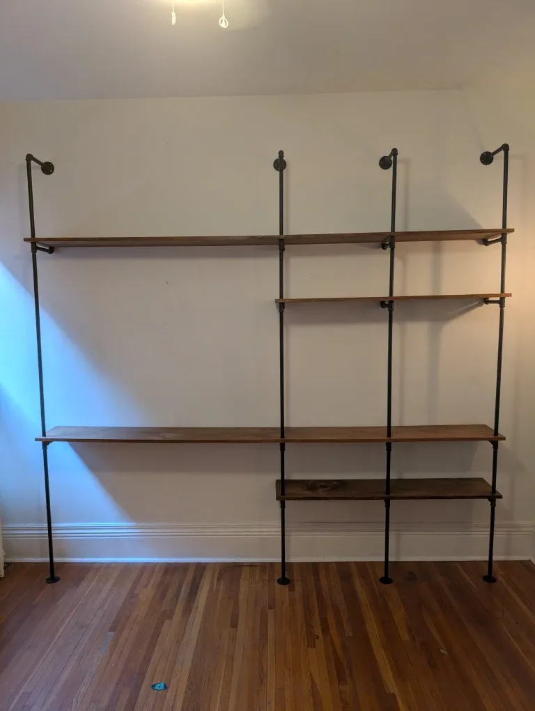 Industrial Pipe Shelving Unit