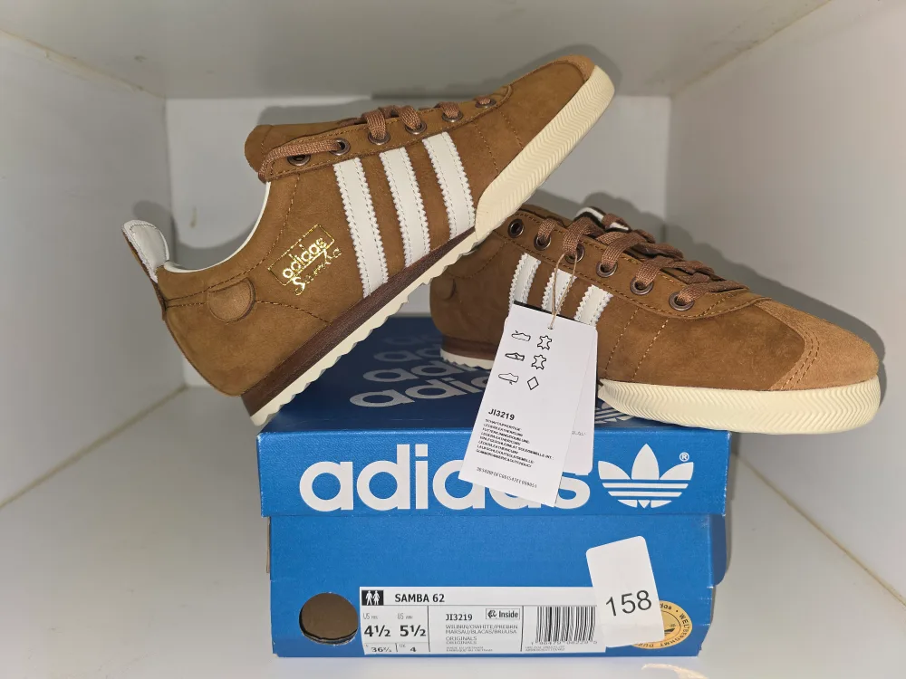 New Adidas Samba 62 Brown/White - Size 4.5 image indicator(2)