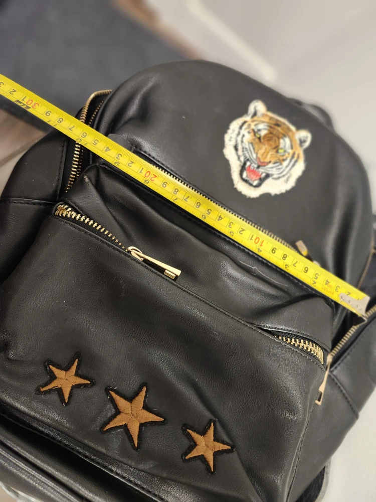 Aldo Black Backpack with Tiger and Star Design - photo 4