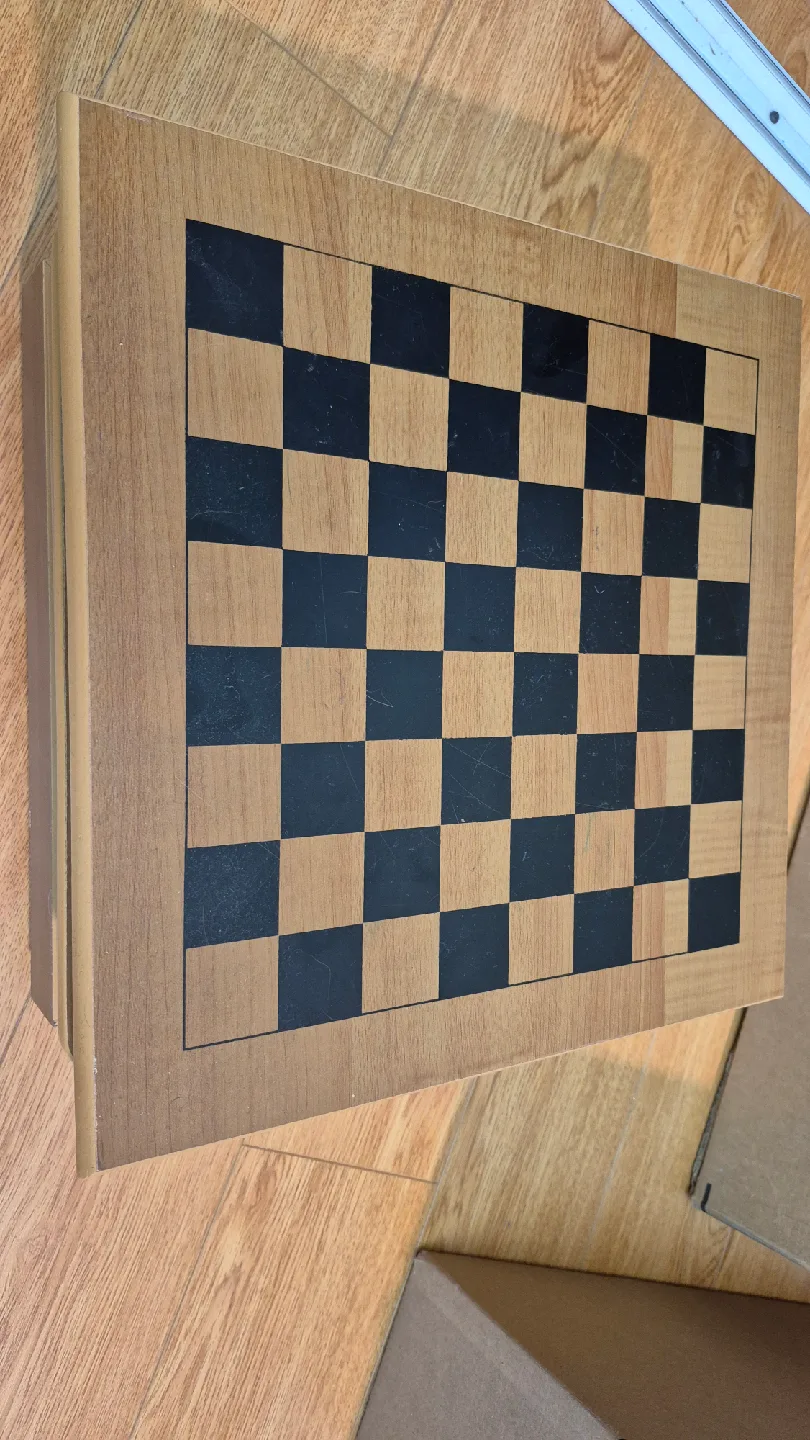 Vintage Wooden 5-in-1 Board Game Set image indicator(2)