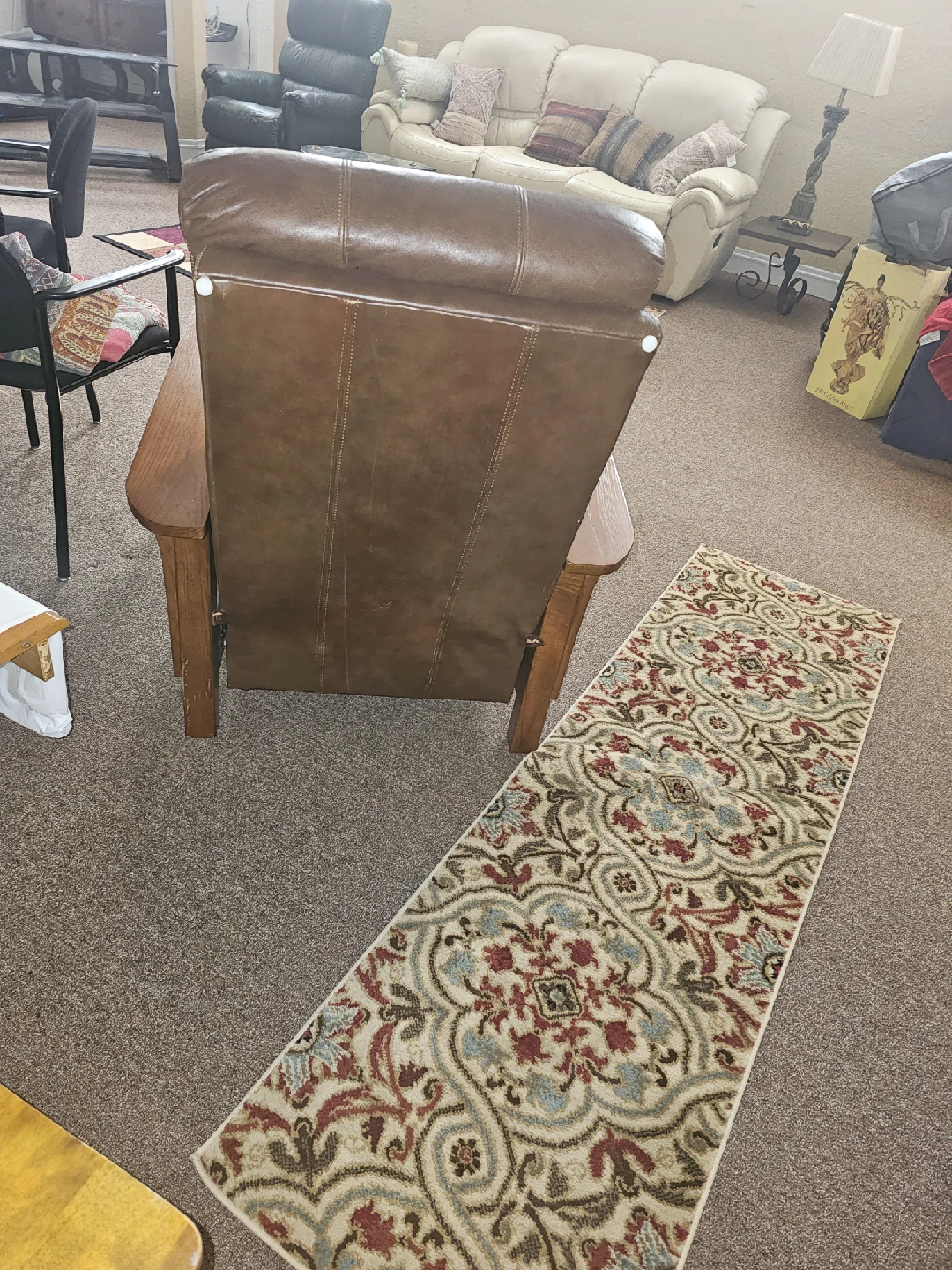 Brown Leather Recliner Chair - photo 3
