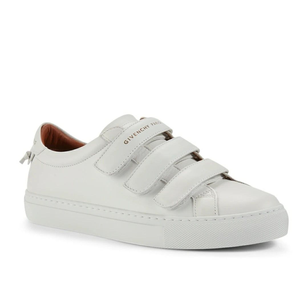 Givenchy White Leather 3-Strap Velcro Low Top Sneakers - photo 2