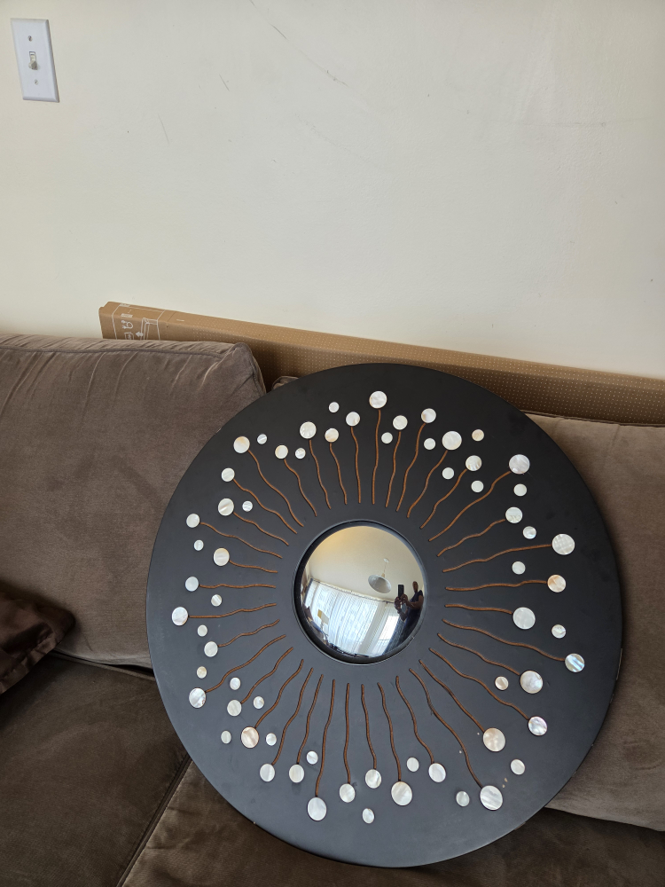 Cedar Springs Water Cooler & Round Wall Mirror