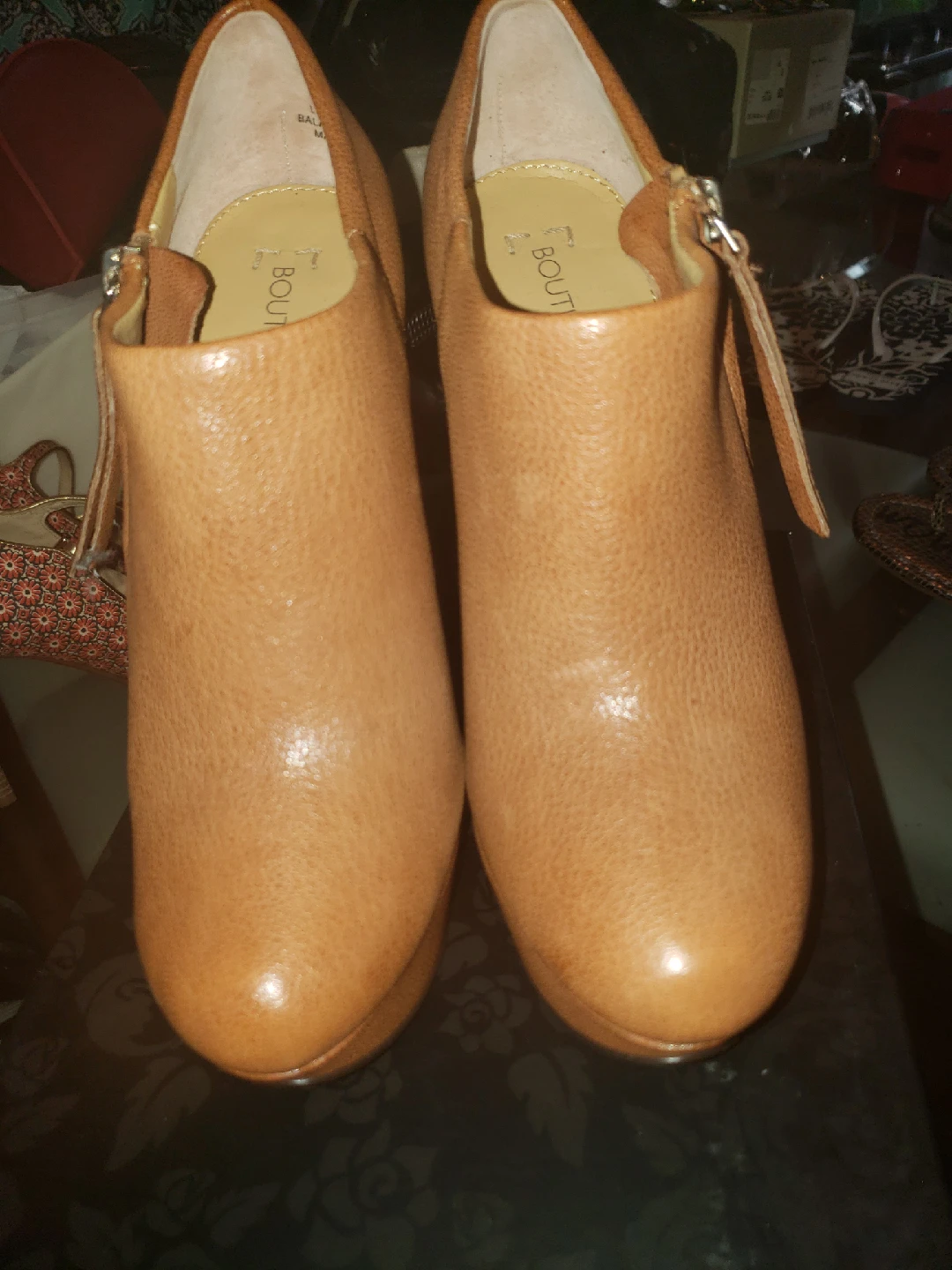 Boutique 9 Tan Leather Ankle Boots - photo 2