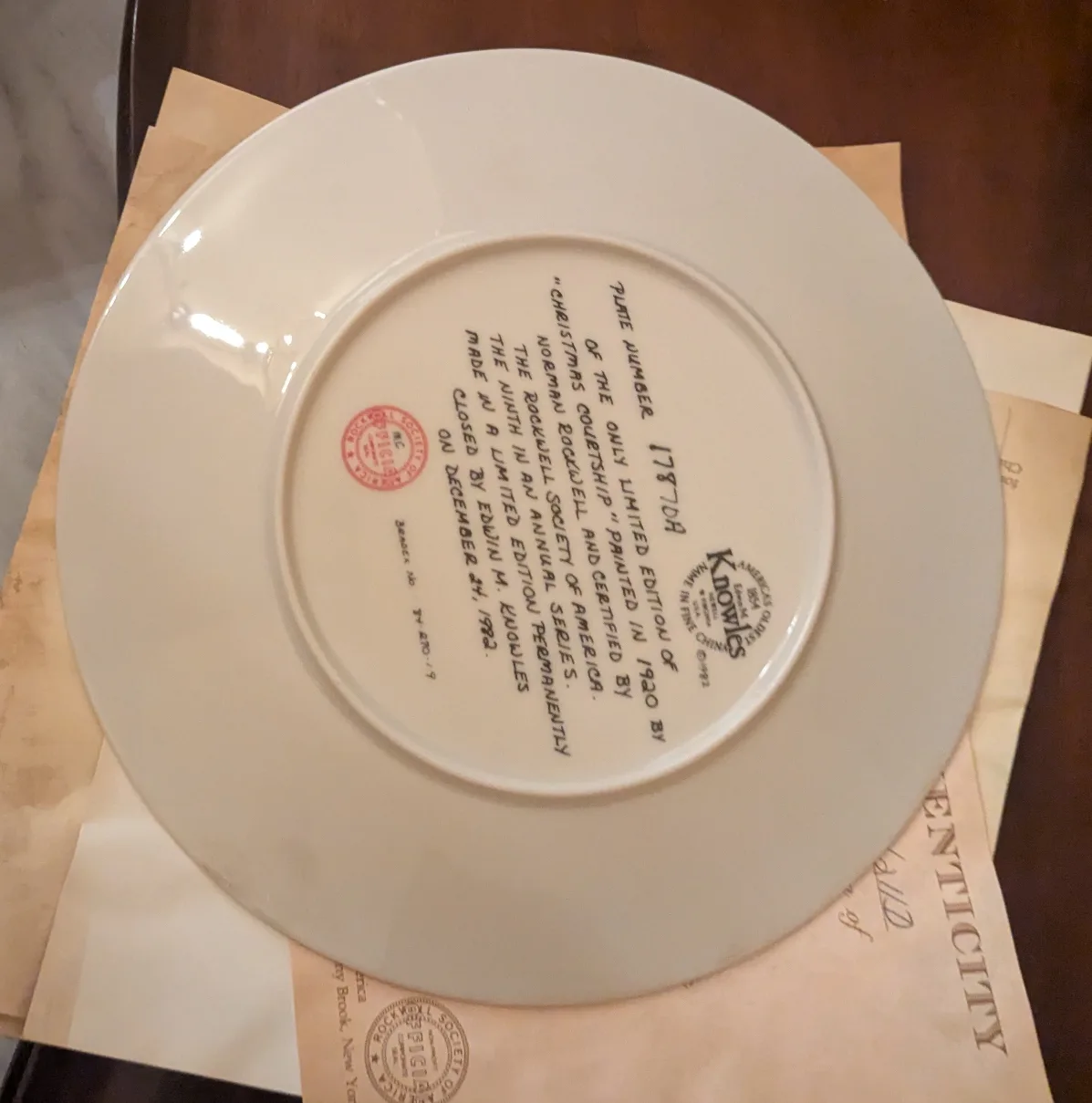 Knowles Norman Rockwell Collector Plates 4 for $40 image indicator(6)