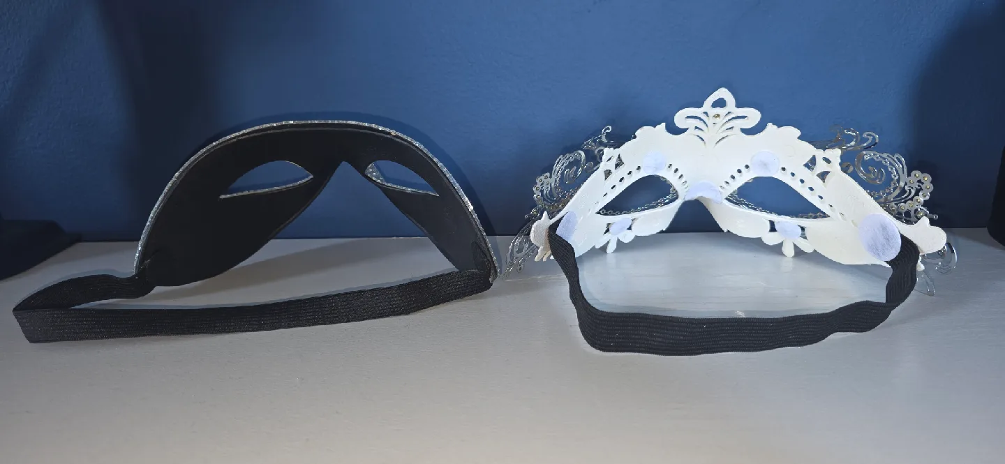 Couples Masquerade Masks - Silver image indicator(4)