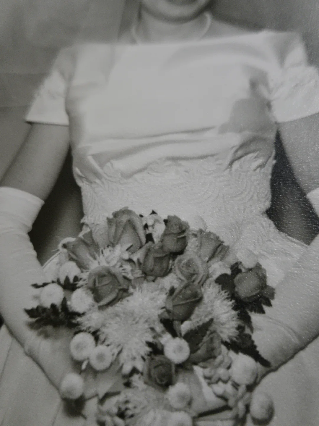 Vintage 1963 silk wedding dress image indicator(2)