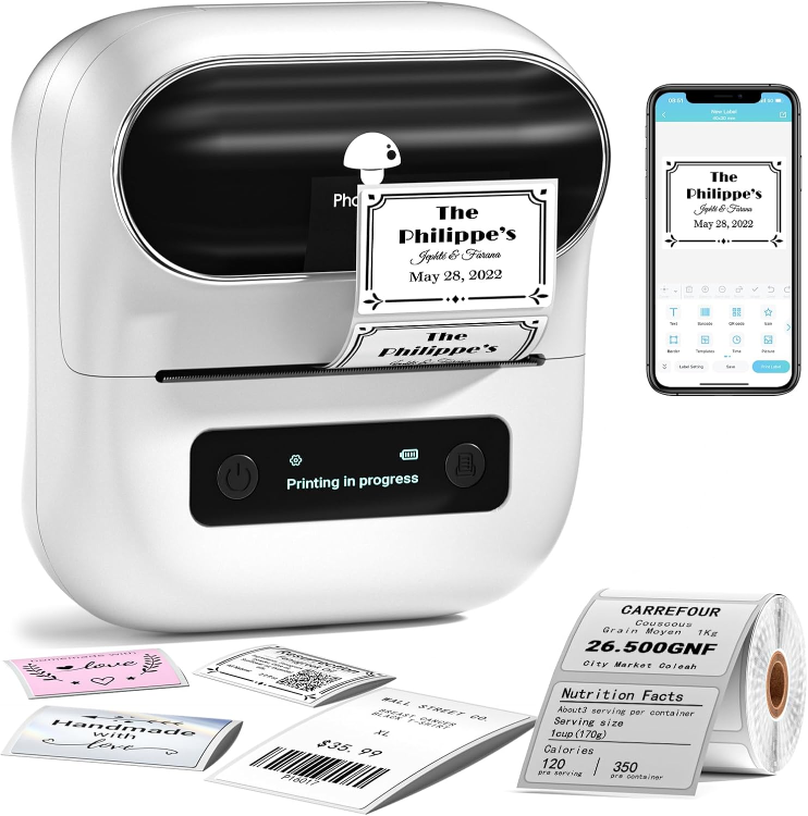 Phomemo M220 Label Maker, Upgrade 3 Inch Barcode Label Printer