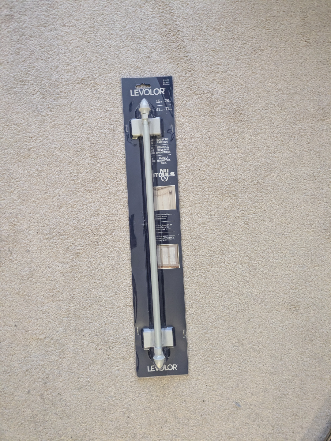 LEVOLOR 16-28" Magnetic Cafe Rod - New