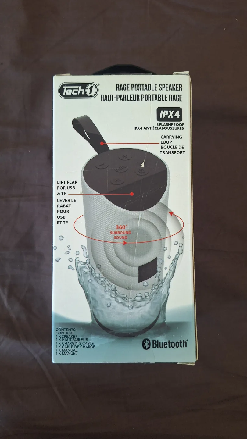 Tech1 Rage Portable Bluetooth Speaker - New in Box thumbnail