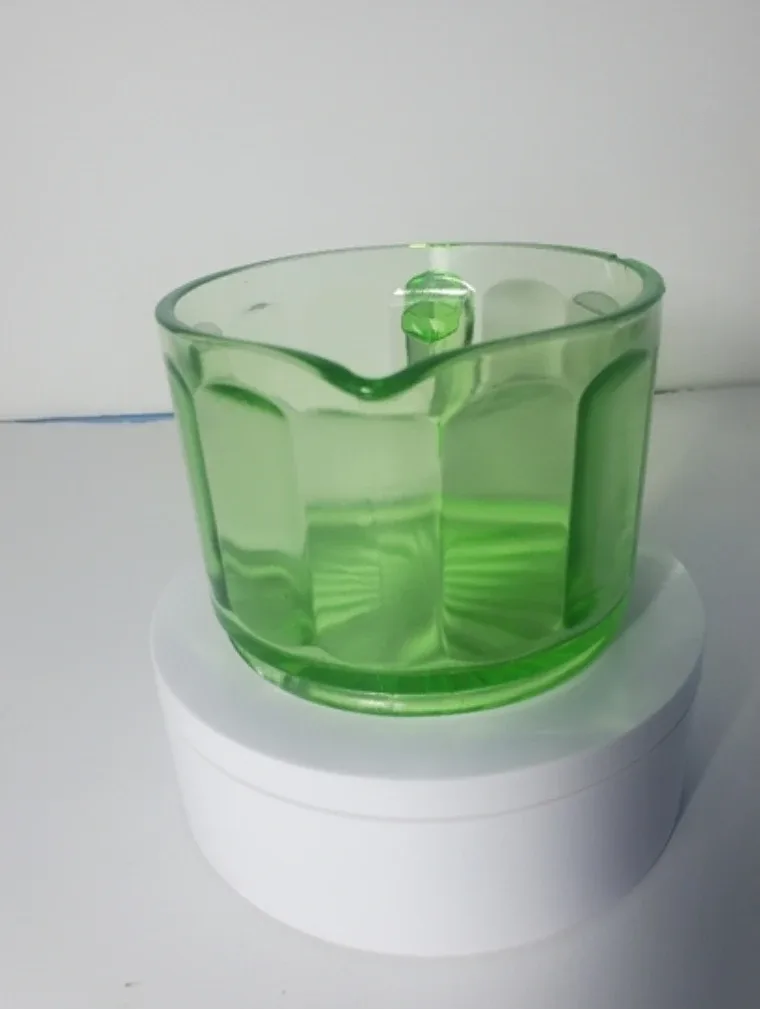 Antique Creamer With Handle Uranium Glass image indicator(7)