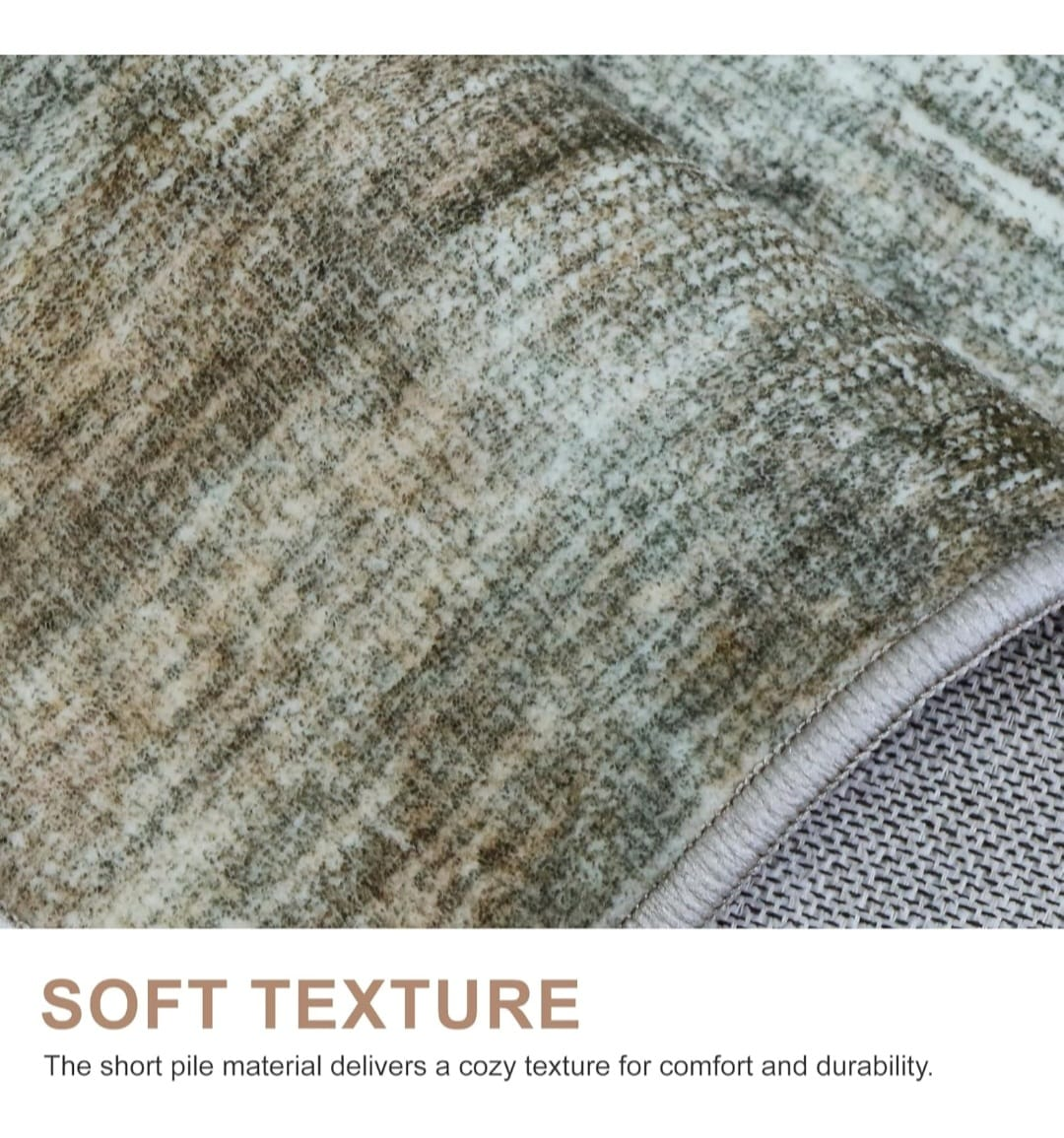 8×10 feet Area Rug - Soft Texture, Low Pile ( Granite gray ) - photo 4