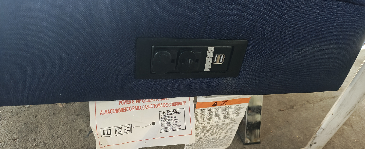 Navy Blue Futon with USB Ports - photo 3