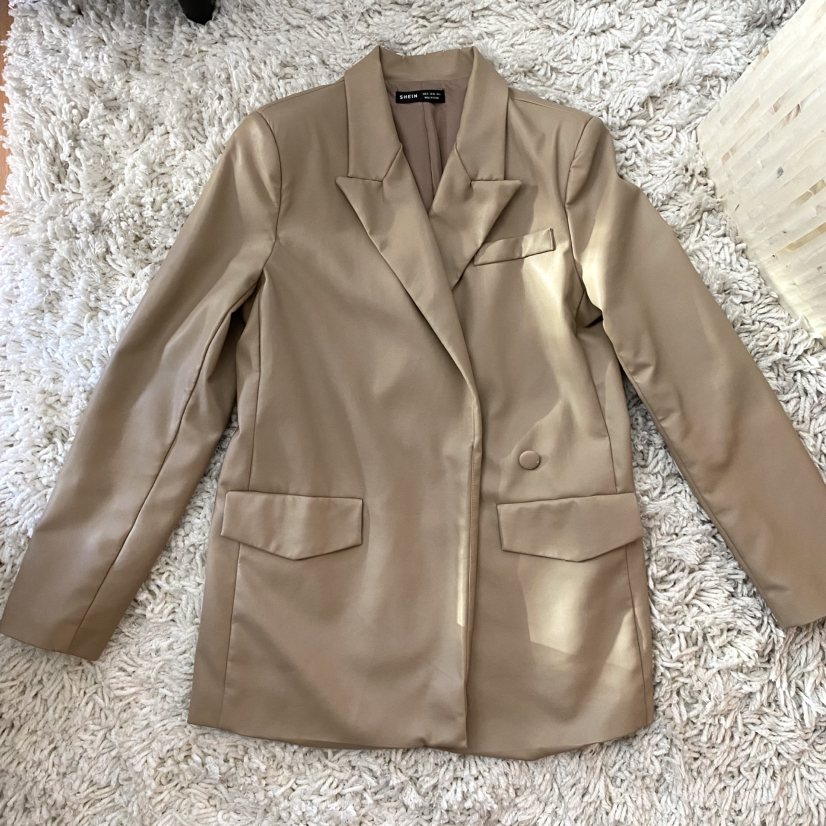 Chic Vegan Leather Jacket Size S