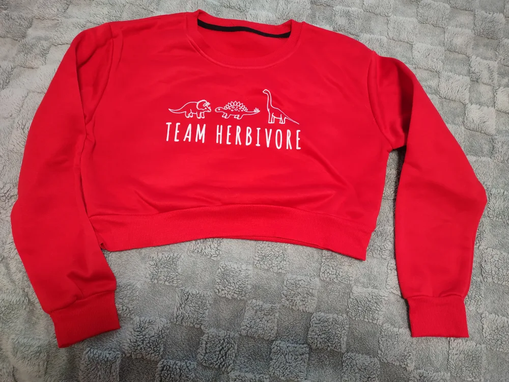 Team Herbivore Cropped crewneck sweater - small thumbnail