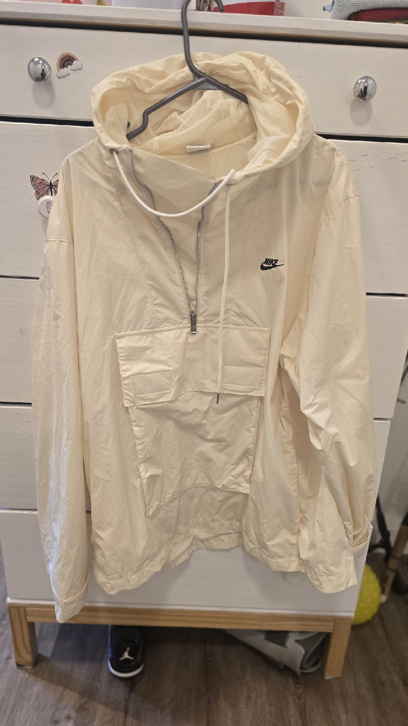 Nike Anorak Jacket - Size L - Cream Colour