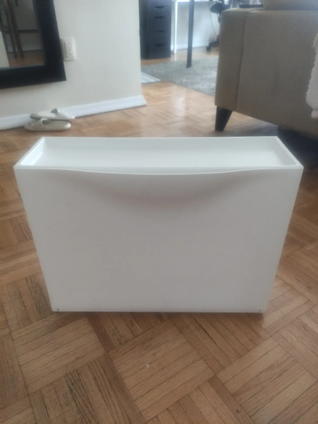 IKEA TJUSIG Shoe Cabinet - White thumbnail