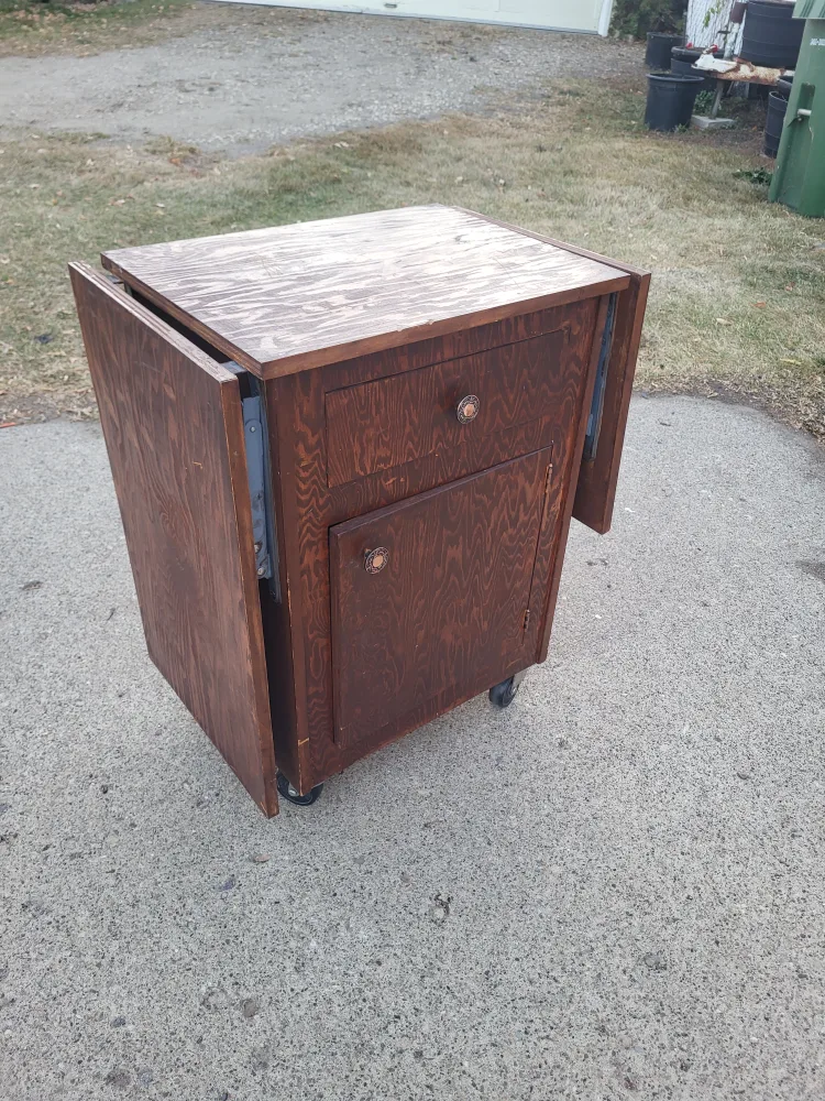 ✨ Folding Drop-Leaf Storage Table / Cart on Wheels ✨ image indicator(6)