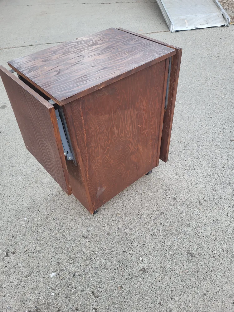 ✨ Folding Drop-Leaf Storage Table / Cart on Wheels ✨ image indicator(8)