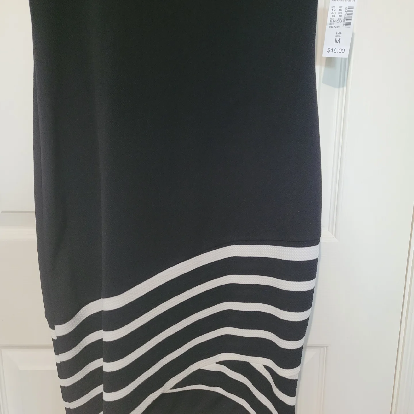 New with Tag Dressbarn Black & White Striped Dress - Size M image indicator(3)