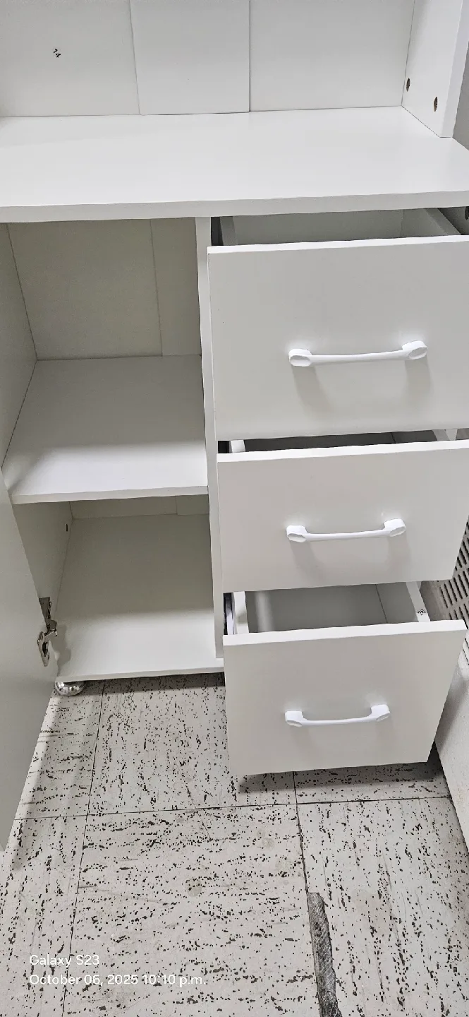 HOMCOM Modern Kitchen Cupboard - White image indicator(5)