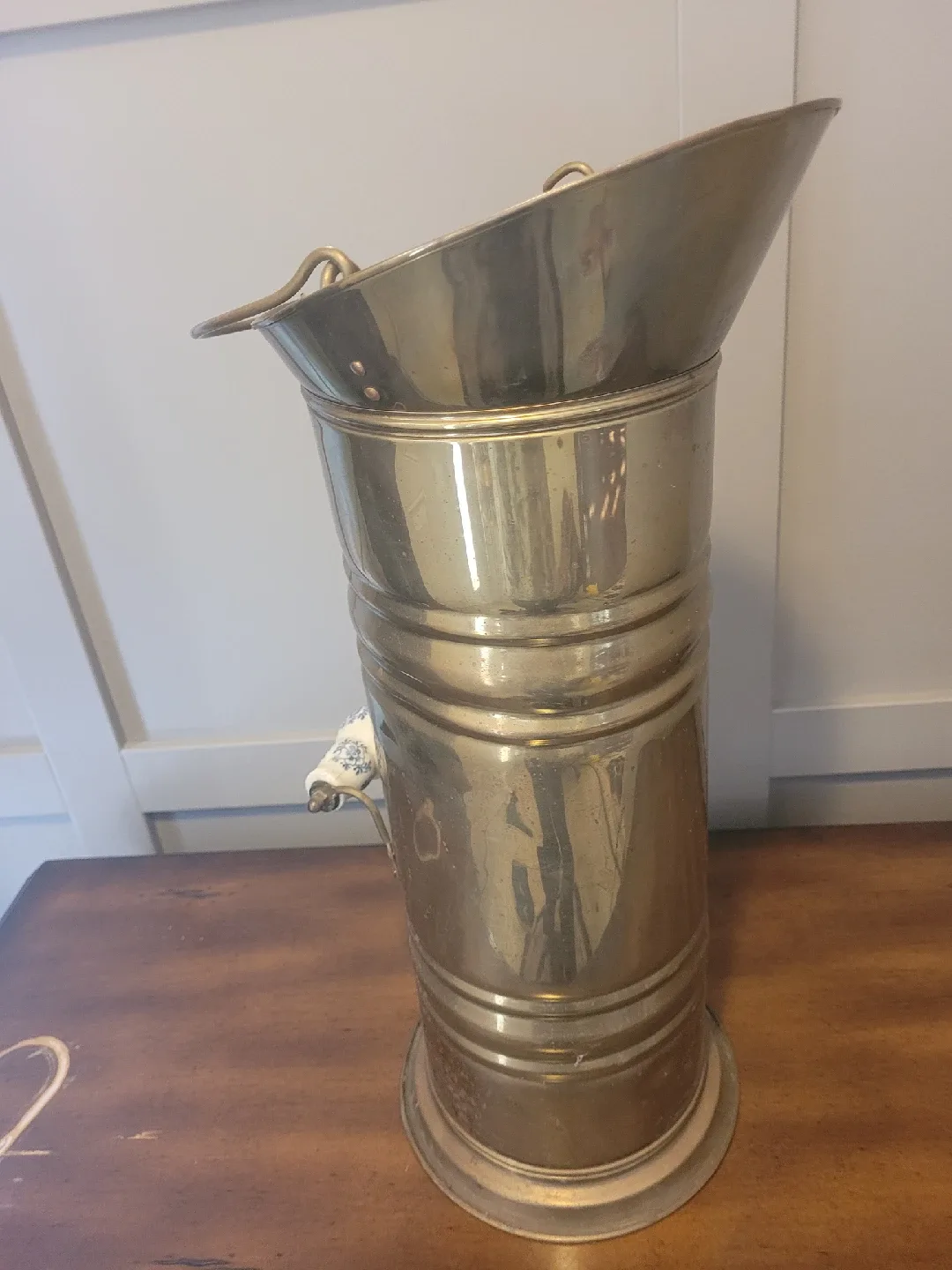 Vintage Brass Coal Scuttle Bucket thumbnail