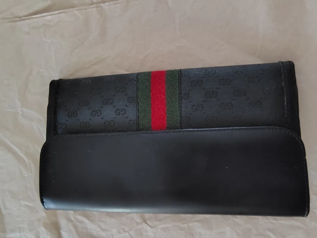 Gucci Vintage Sherry Line Black Wallet image indicator(3)