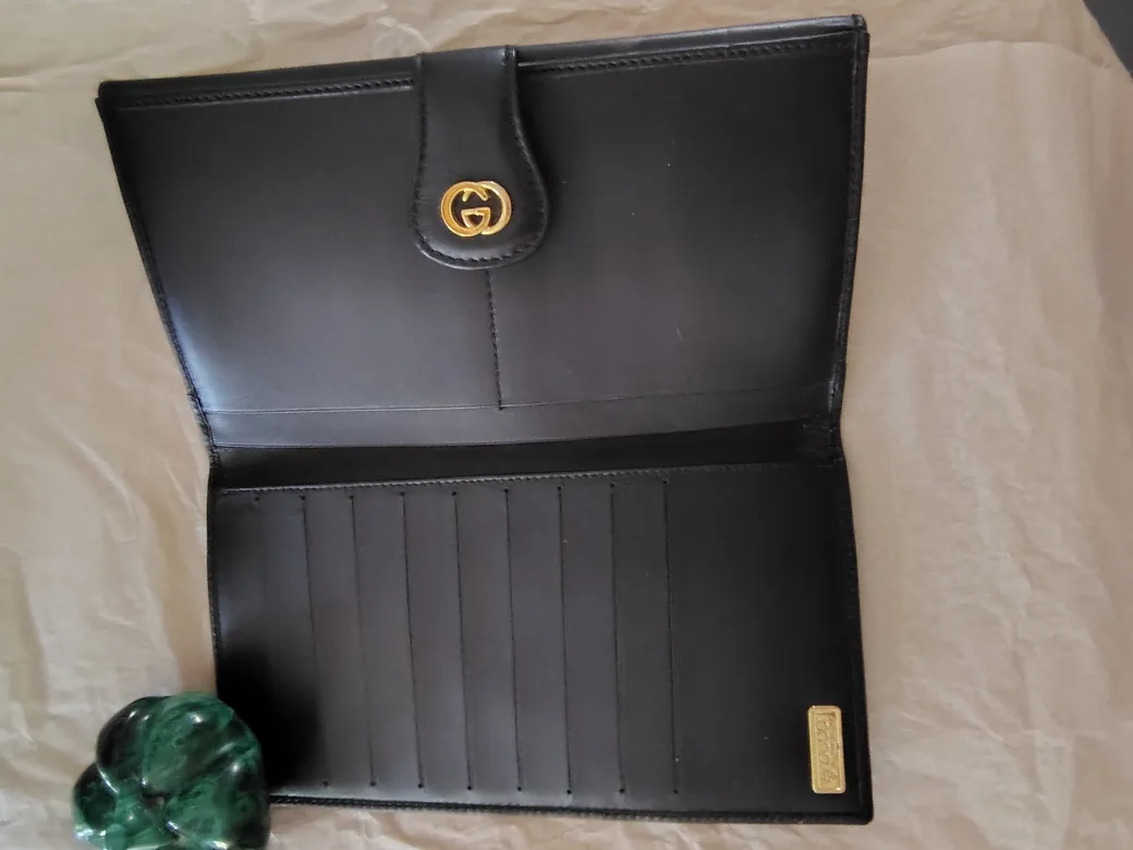 Gucci Vintage Sherry Line Black Wallet image indicator(5)