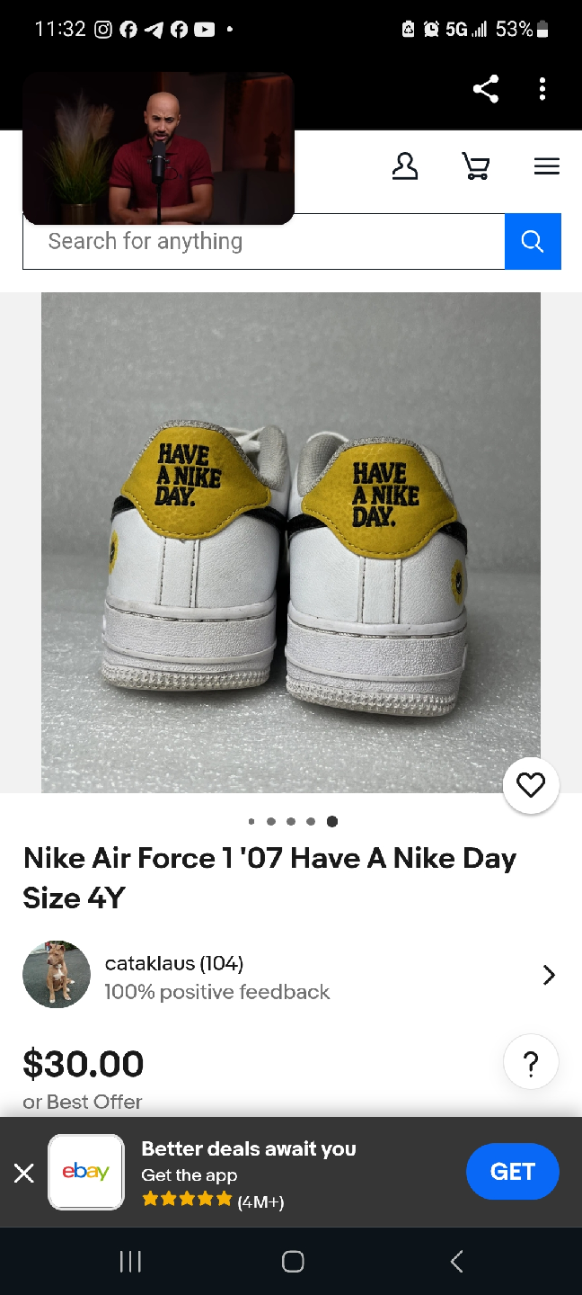 Nike Air Force 1 '07 Have A Nike Day Size 4Y