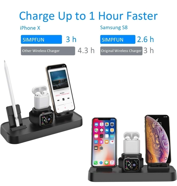 Wireless Charger, 4 in 1 Charging Station - photo 5