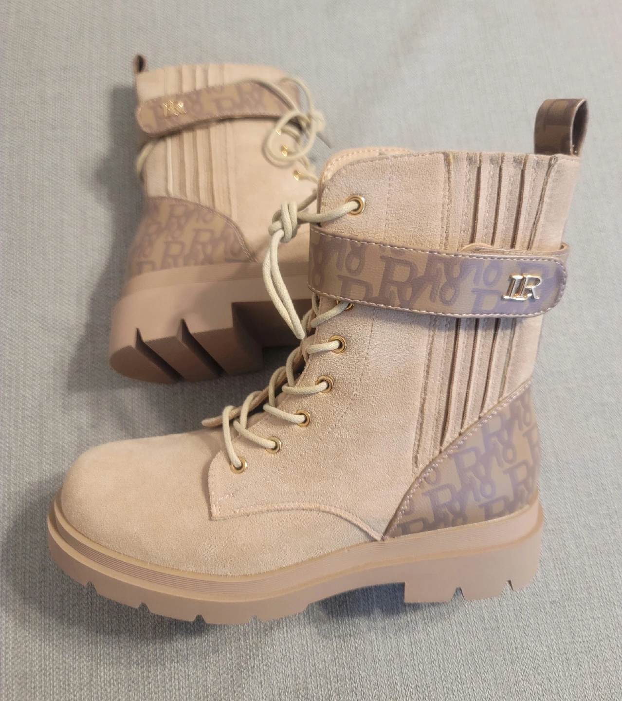 River Island Beige Ankle Boots - Size 38