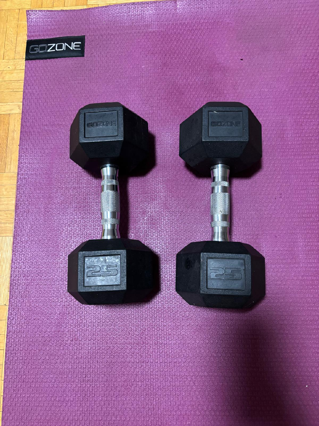 GoZone 25lb Hex Dumbbells - Pair - photo 2