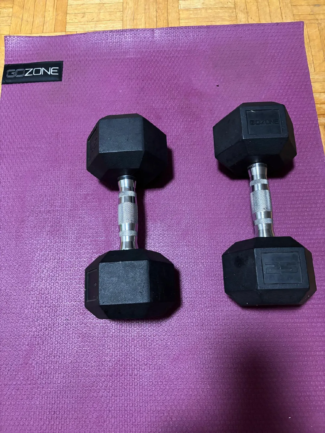GoZone 25lb Hex Dumbbells - Pair image indicator(3)