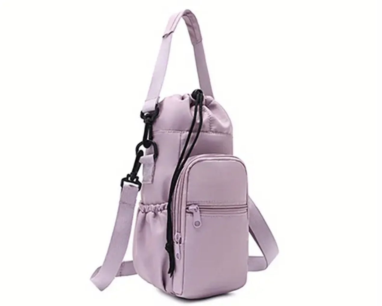 Water Bottle Bag with Shoulder Strap, Lilac - photo 3