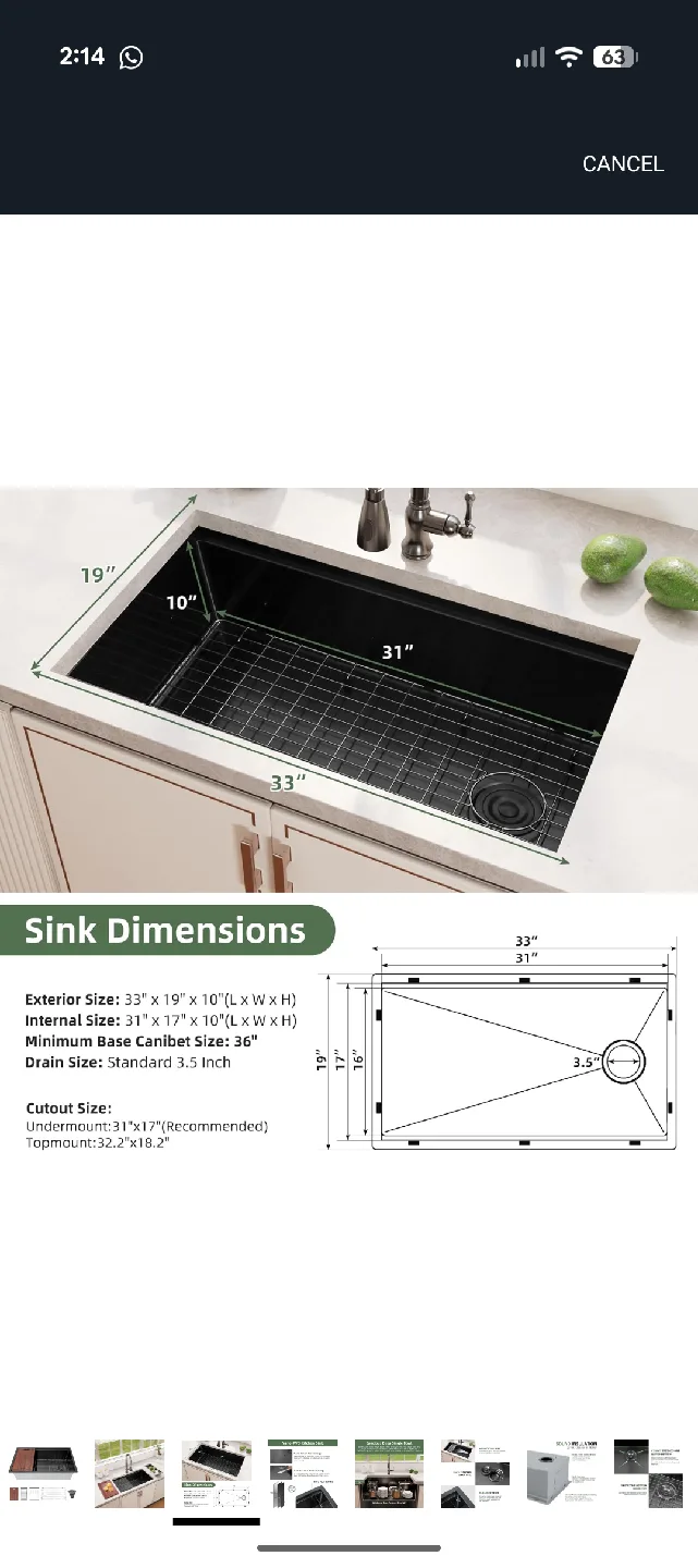 Davivy Kitchen Sink - Deep Single Bowl image indicator(2)