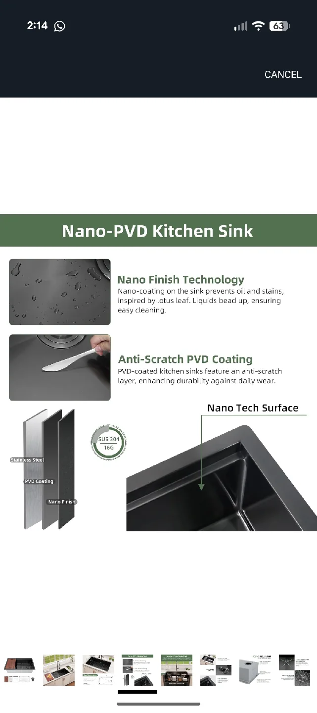 Davivy Kitchen Sink - Deep Single Bowl image indicator(3)