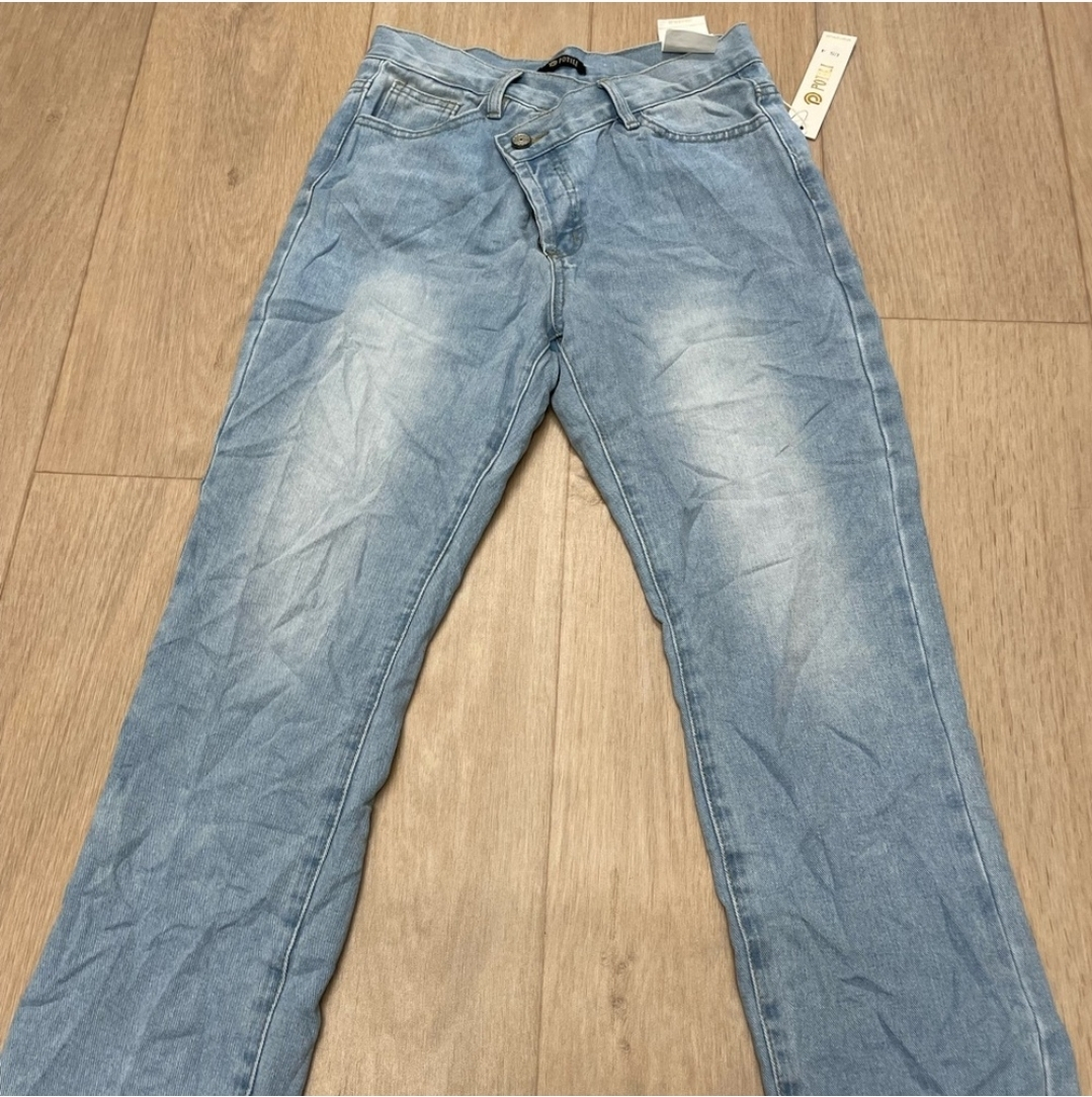 Potili Asymmetrical Straight Leg Jeans NEW size 4 - photo 2