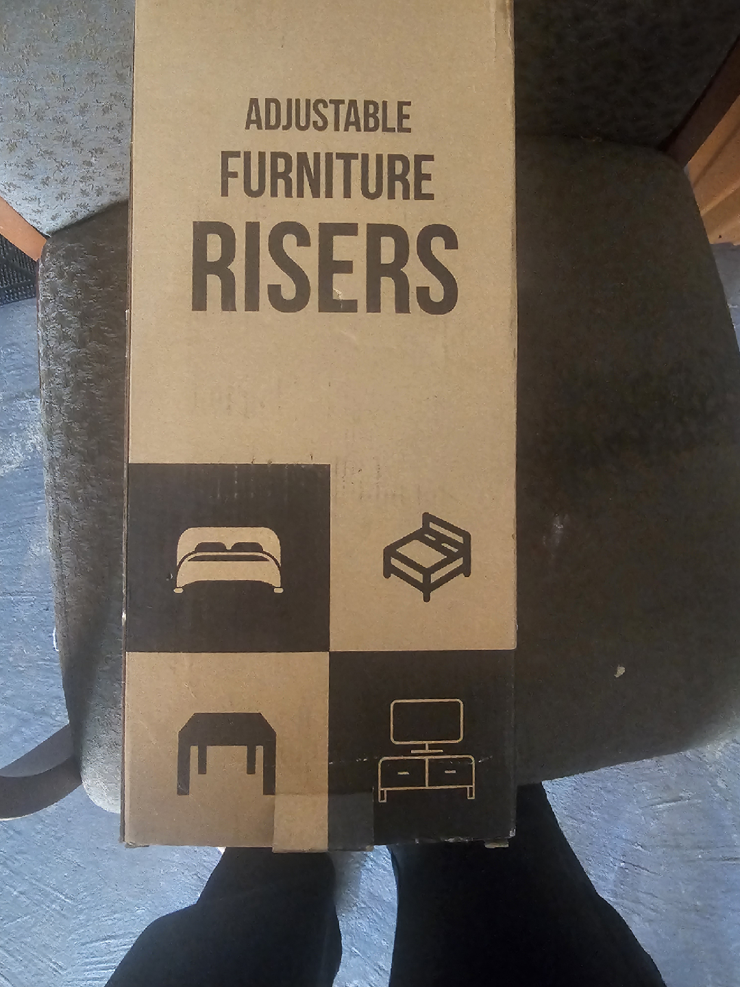 Adjustable Furniture Risers - Black