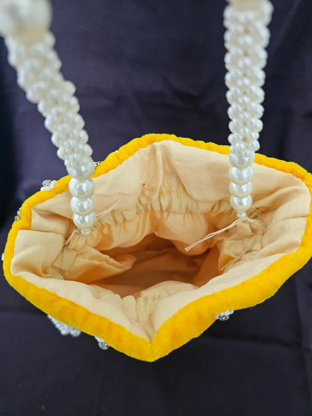 LIKE NEW - Yellow Beaded Bag image indicator(3)