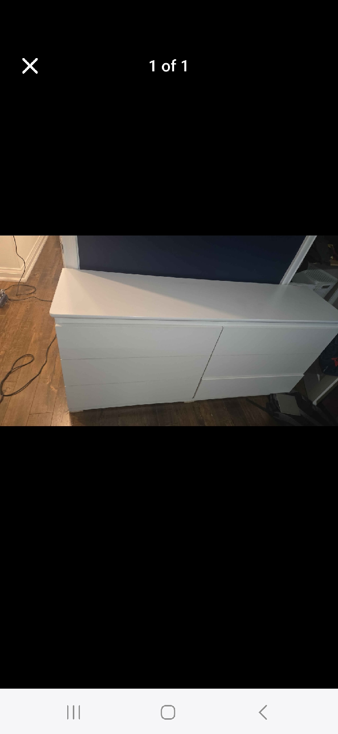 White 6-Drawer Dresser