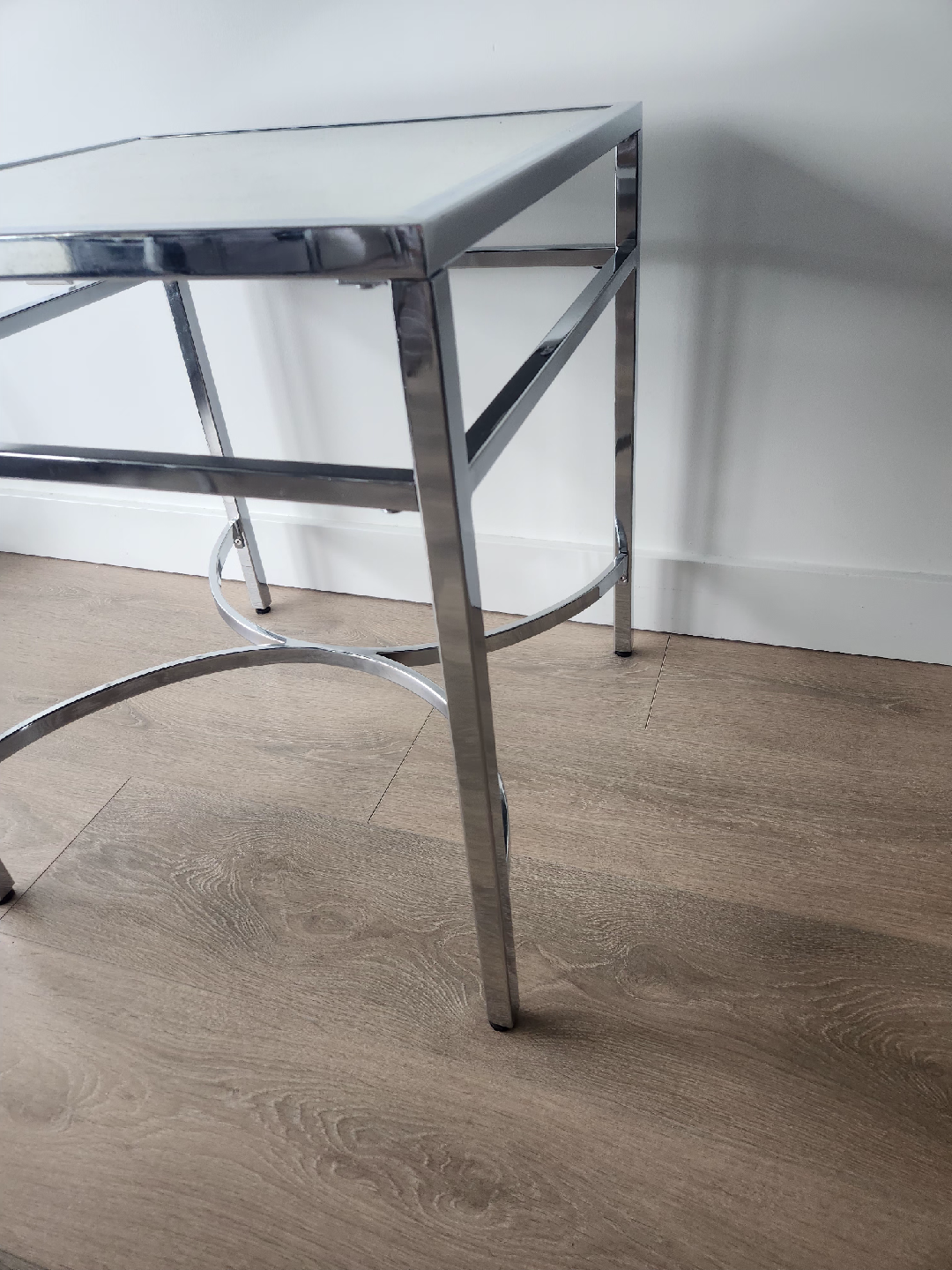 Bouclair Chrome Mirrored Side, End or Accent Table X 2 - photo 4